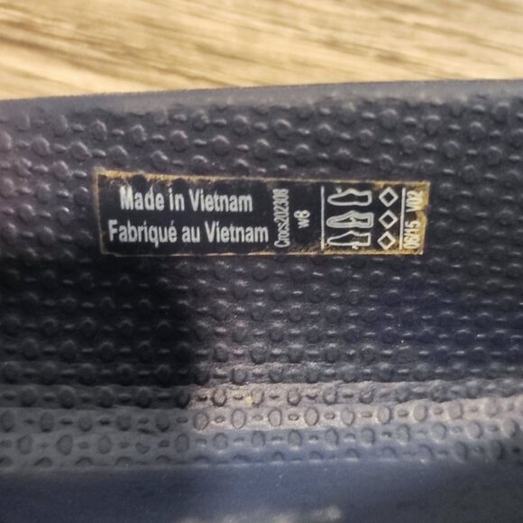 Crocs Ballet Flats Sz 8 Navy blue with chrom Rubber Comfort Ballerina Shoes - Picture 10 of 13